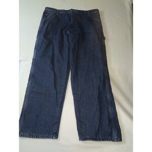 Wranger Mens Fleece Lined Carpenter Jeans Size 38 X  30 Blue Medium Wash